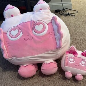 Big Games Pet Simulator Pink Bow Kitties Plush Toy Set